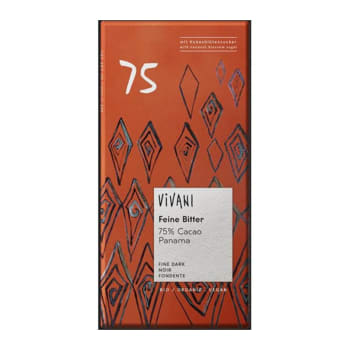 Vivani 75% Mørk Sjokolade Økologisk 80g