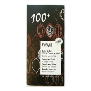 Vivani 100% Mørk Sjokolade økologisk 80g