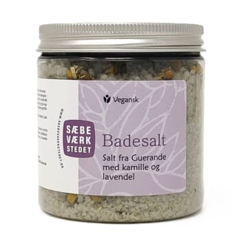 Badesalt med kamille og lavendel, økologisk 200g