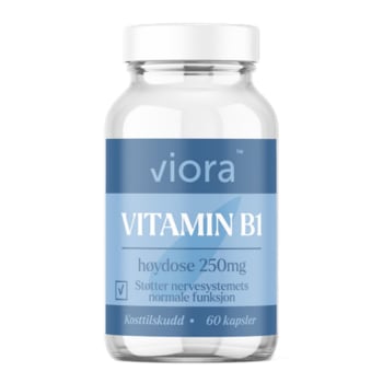 Viora Vitamin B1 høydose 250mg 60 kapsler