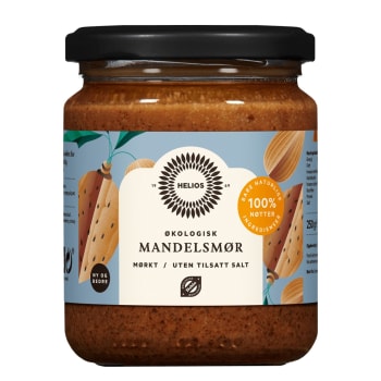 Helios Mandelsmør mørkt Økologisk 250g
