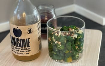 Syltet padrón m/Rawsome økologisk eplesidereddik