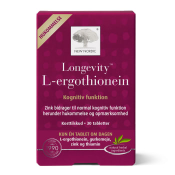 Longevity L-ergothionein 30 tabletter