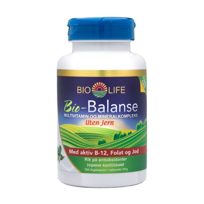 Bio Life Bio-Balanse u/jern 100 Kapsler