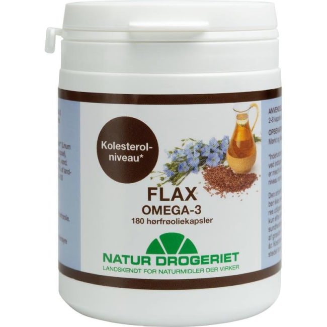 Flax Omega 3 - ØKOLOGISK Linfrøolje kapsler 180 Kapsler