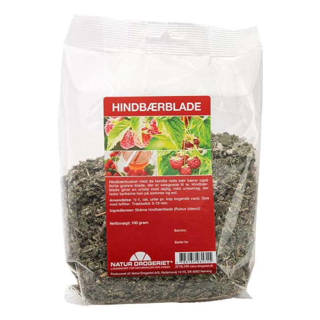 Bringebærblad - hindbærblade (Rubus idaeus) 100g Tørket urt