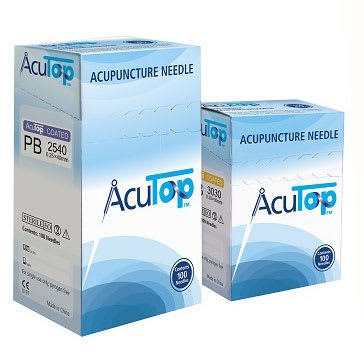 Akupunkturnål  kobberskaft og innføringshylse 0,22 x 13 mm, 100 Stk