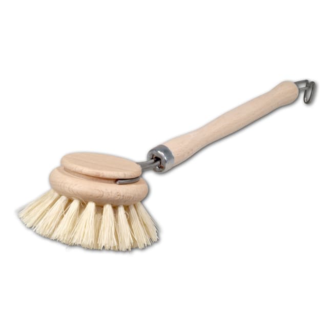 Oppvaskbørste med utskiftbart hode og plantebust