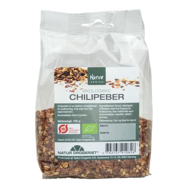 Chilipepper Økologisk, knust med frø 100g