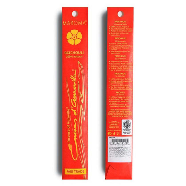 Maroma Patchouli Røkelse 10 pinner