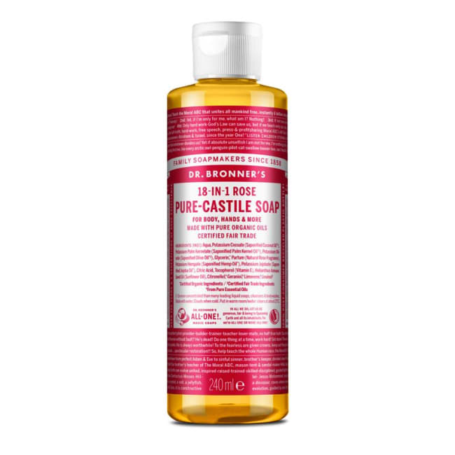 Pure Castile Liquid Soap Rose ØKO 240ml
