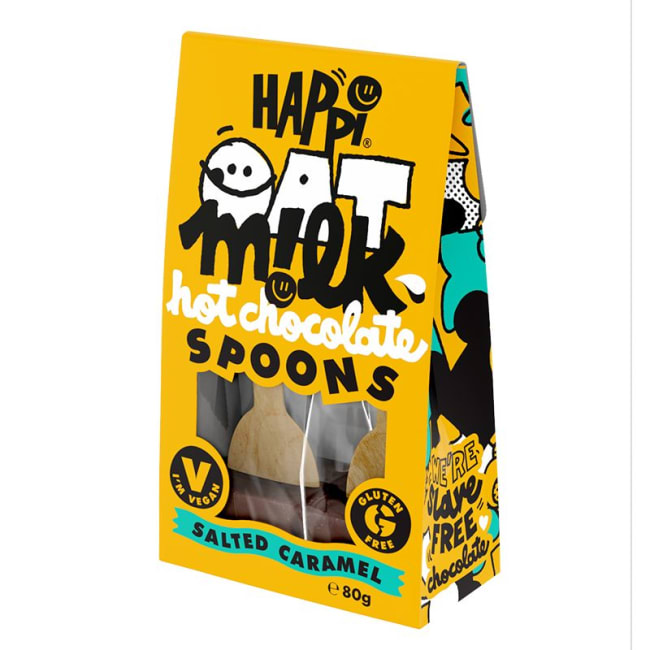 Happi Oat M!lk Salted Caramel Hot Choc Spoon twin pack 80g