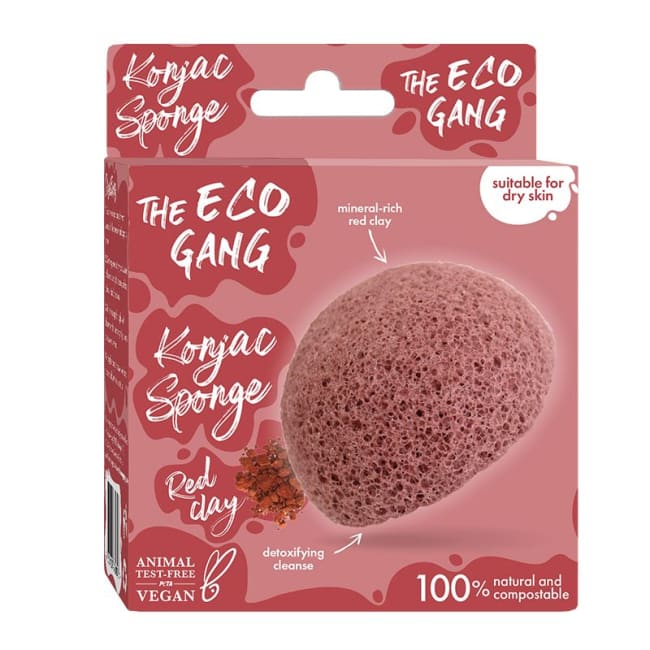 Eco Gang Konjac svamp Rød leire