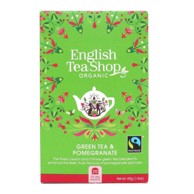Green Tea & Pomegranate økologisk 20 teposer