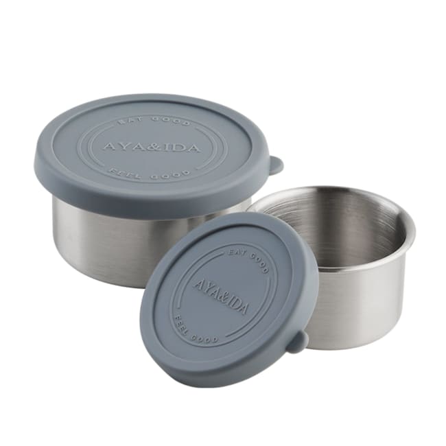 AYA&IDA Snack containers Dark grey 100ml + 200ml