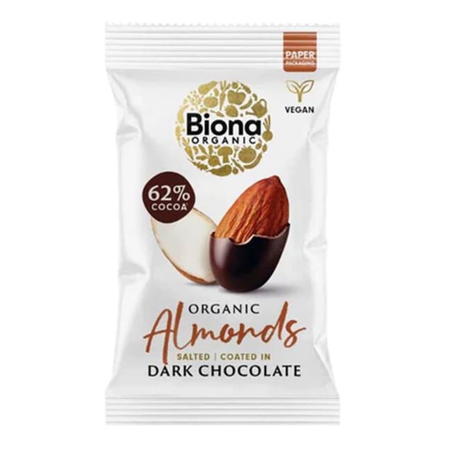 Biona chocolate coated Almonds øko 30g