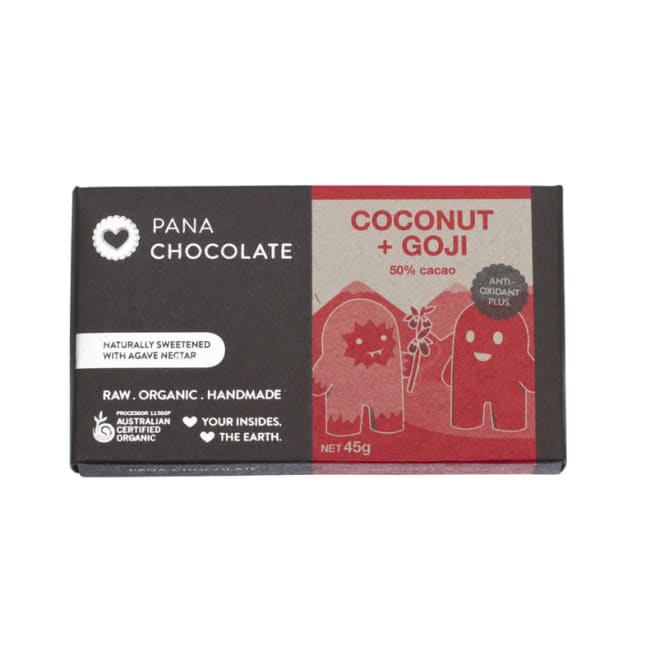 Pana chocolate Coconut + Goji 45g