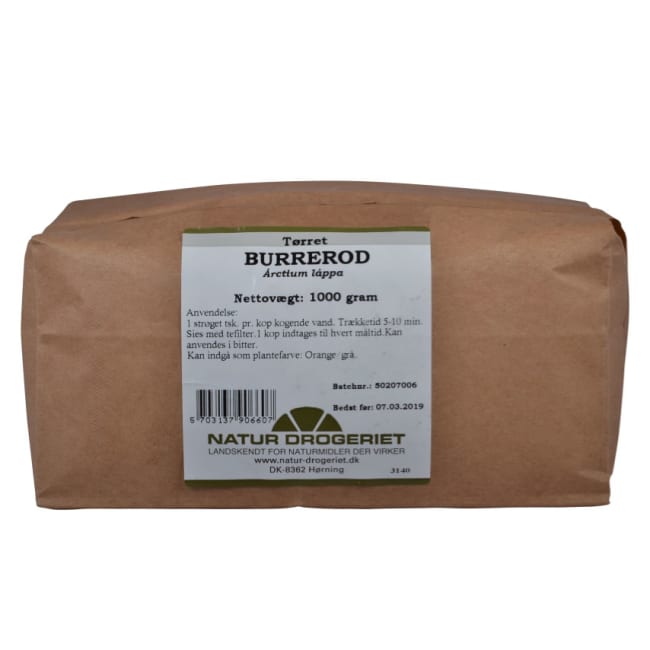 Storborrerot/Burrerod (Arctium lappa) 1000g Pulver