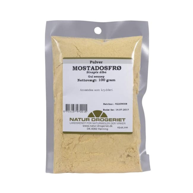 Sennepsfrø pulver (mostadosfrø-sinapis alba) 100g Pulver