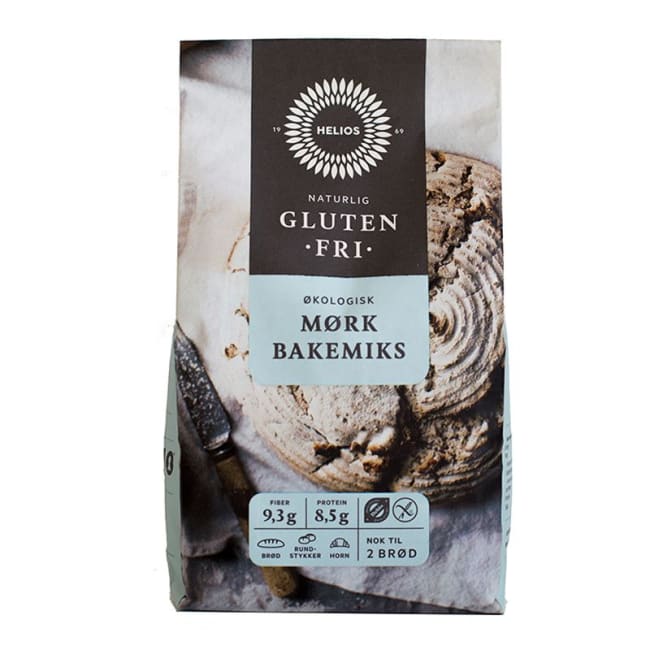 Helios Glutenfri Mørk Bakemiks øko 600g