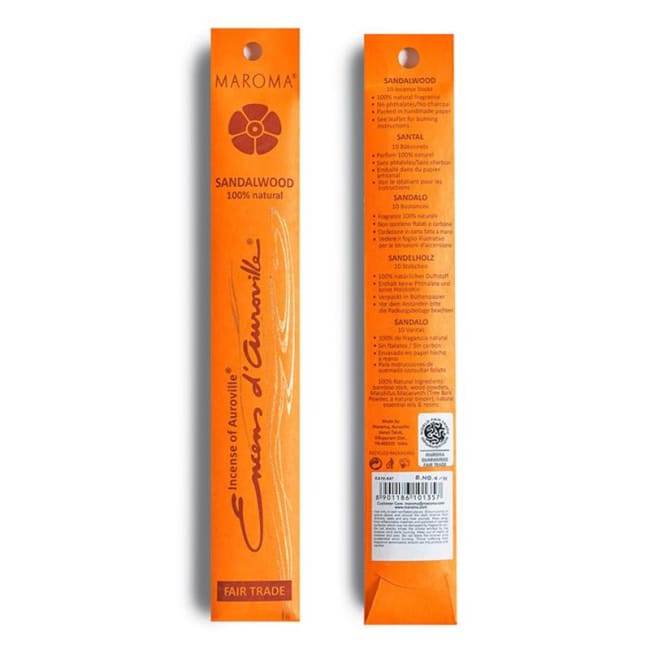 Maroma Sandalwood Røkelse 10 pinner