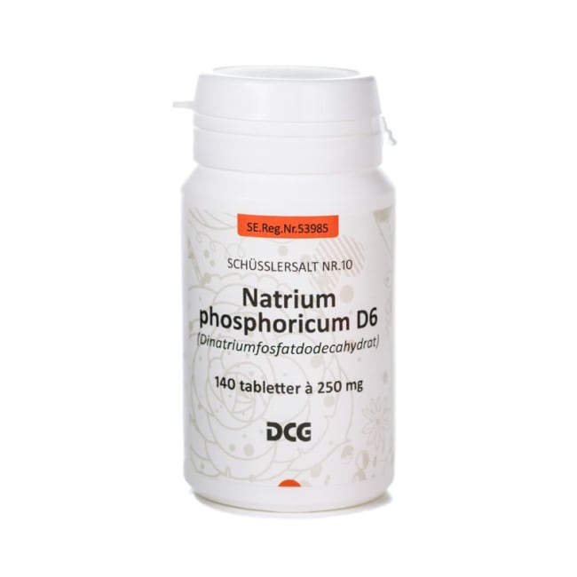 Cellesalt, Schüssler nr.10 (Natrium Phosphoricum) D6 140 Tabletter