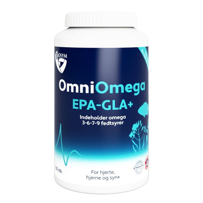Omni-Omega EPA-GLA + (Omega 3- 6- 7- 9) 100 Kapsler