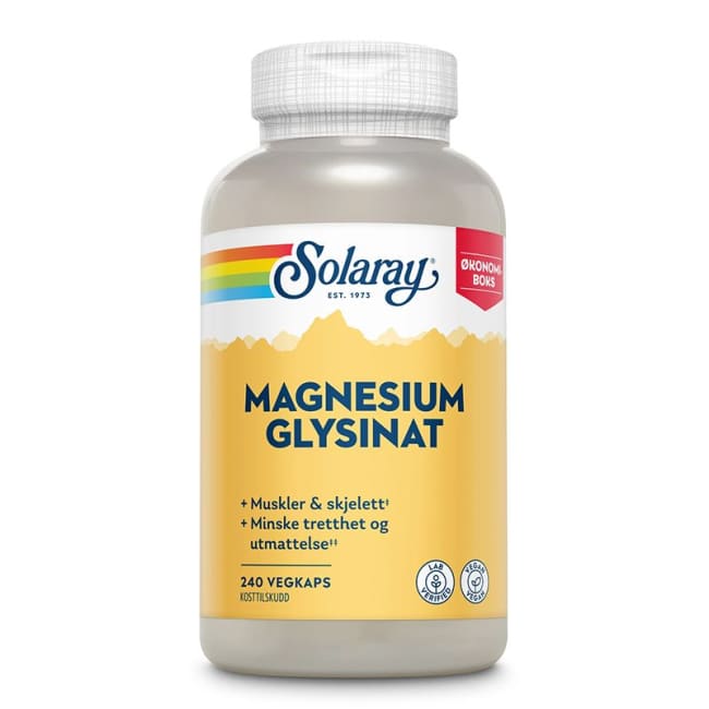 Solaray Magnesium Glysinat 240 kapsler