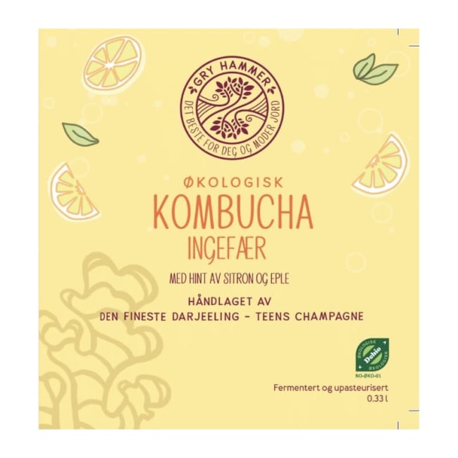 Kombucha ingefær økologisk 33cl