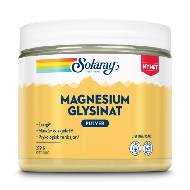 Solaray Magnesium Glysinat 279g pulver