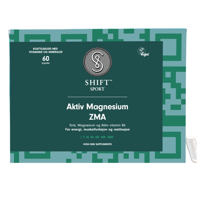 SHIFT SPORT Aktiv Magnesium ZMA 60 kapsler