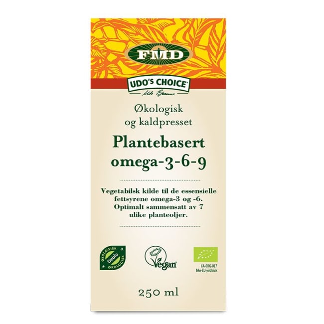 Udo´s Choice Omega 3 og 6 økologisk 250ml Olje