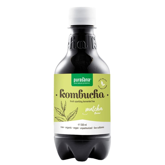 Purasana Kombucha drink Matcha 330ml