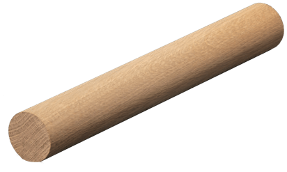 Eik rundstokk 2,5m