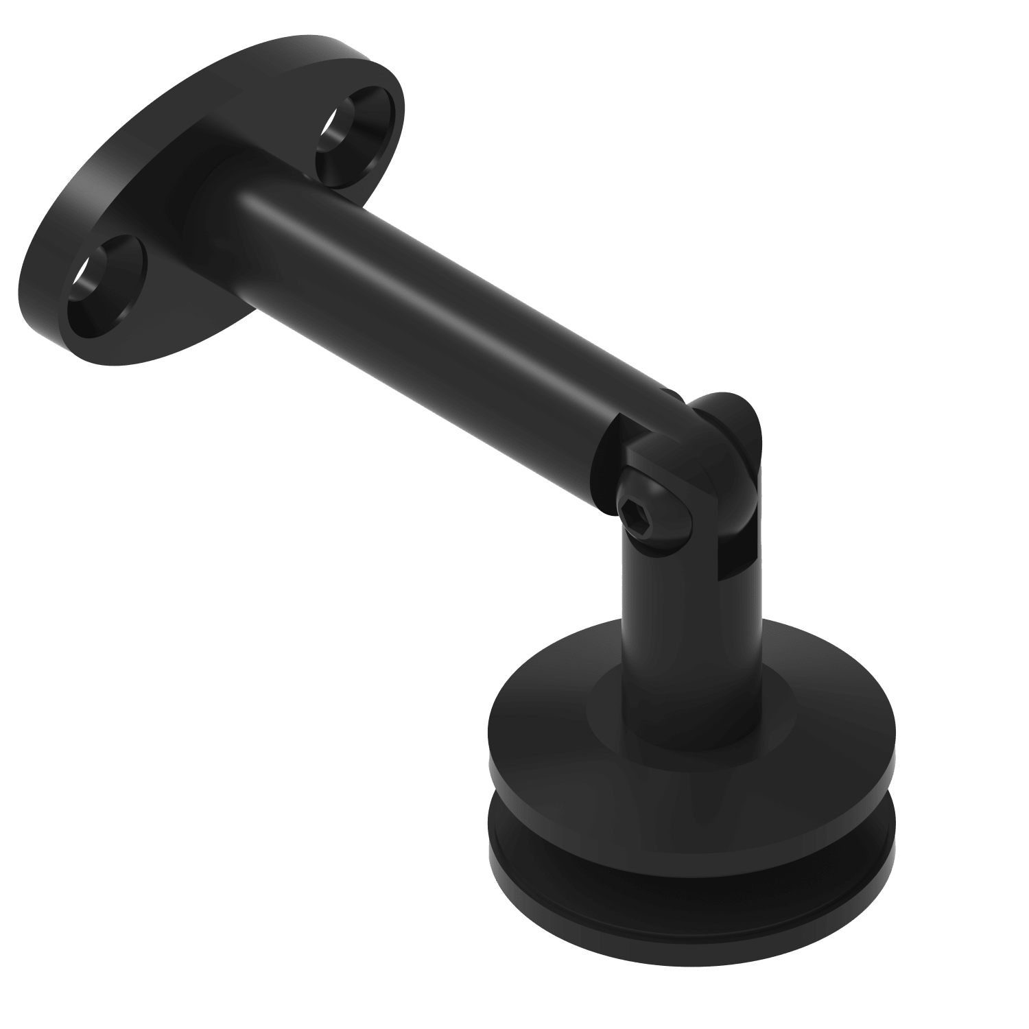 Baldakin brakett feste mot vegg/glass. Sort lakk