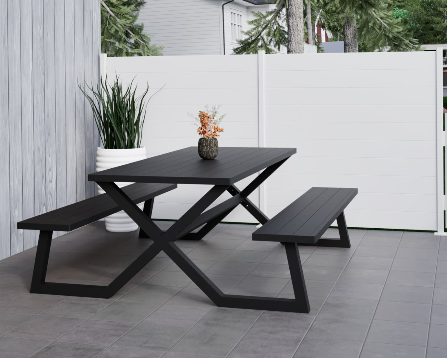 Benkesett Oslo 200x186x75 cm