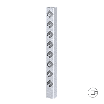 Endestolpe Galvanisert 77 cm.