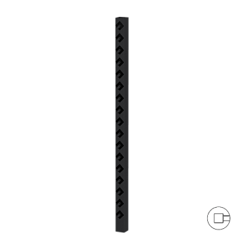 Endestolpe Sort 153 cm.