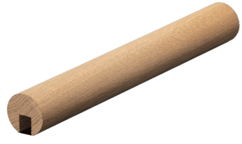 Eik rundstokk 2,5m med spor