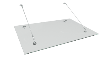 Baldakin glass klart 1500x1000 mm - 12,76 mm