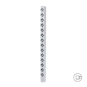 Endestolpe Galvanisert 127 cm.