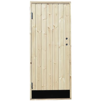 Bod dør 80x190 cm med sparkeplate venstre