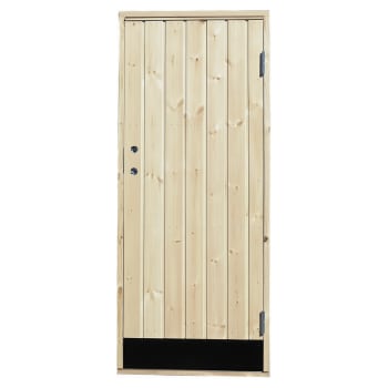 Bod dør 80x190 cm med sparkeplate høyre