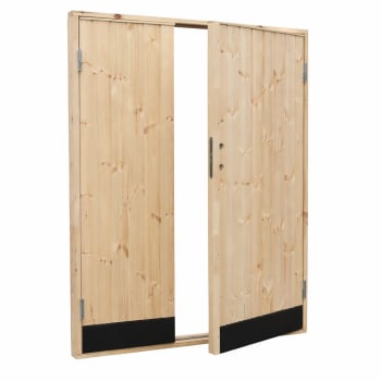 Bod dør dobbel 150x190 cm med sparkeplate