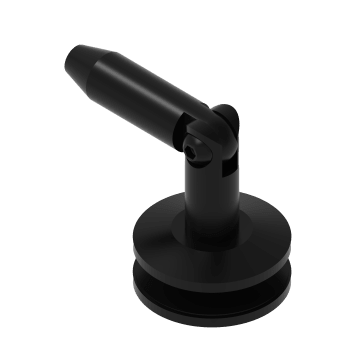 Baldakin brakett feste mot stag/glass. Sort lakk