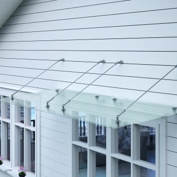 Baldakin glass klart 2000x1000 mm - 12,76 mm