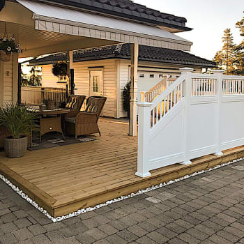 Levegg vinyl Reine 100 x H 155/95 cm Skrå