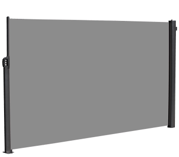 Uttrekkbar skjermvegg. mørk grå 1,8x3,0m