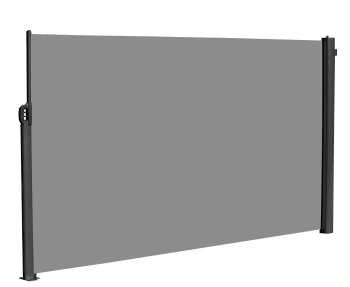 Uttrekkbar skjermvegg. mørk grå 1,6x3,0m