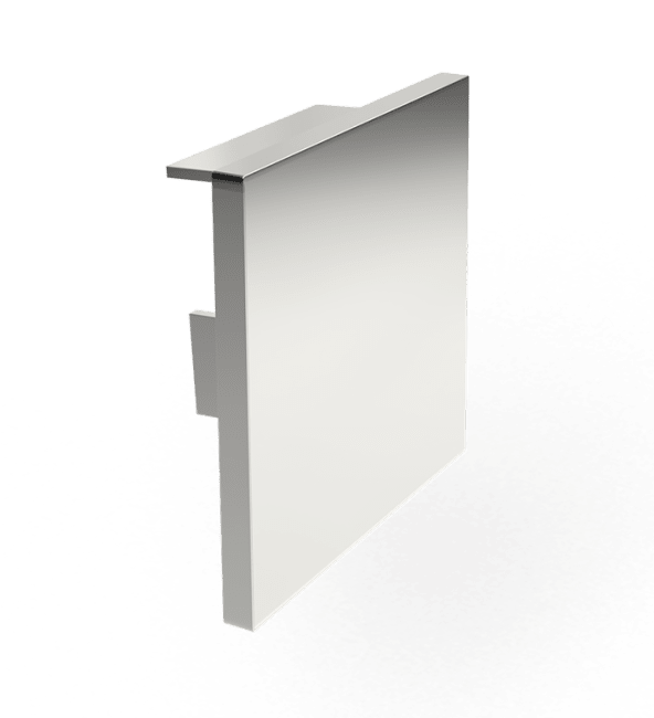 Endestykke for alu. U-kanal 22x18 mm